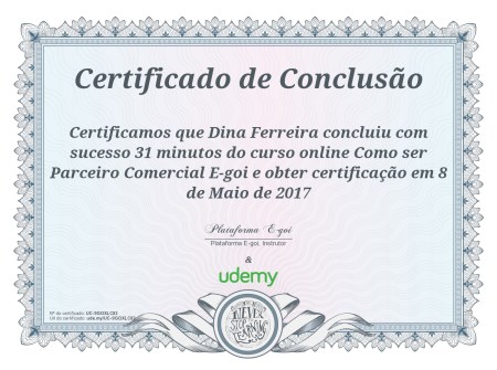 Certificado Parceiro-e-goi