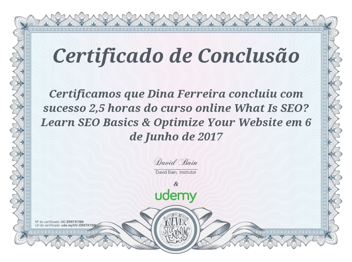 Certificado SEO