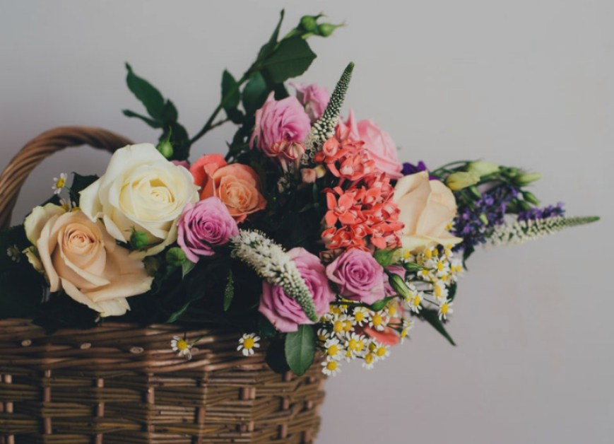 cesta de flores