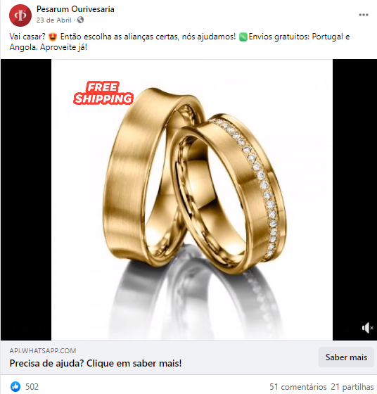 facebook ads ourivesaria