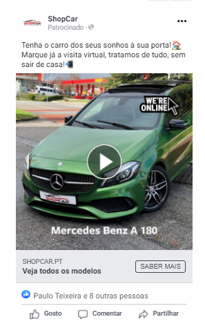facebook ads de stand automóvel