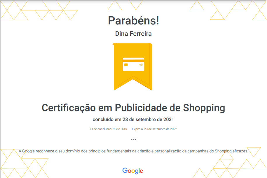 certificado em publicidade de shopping