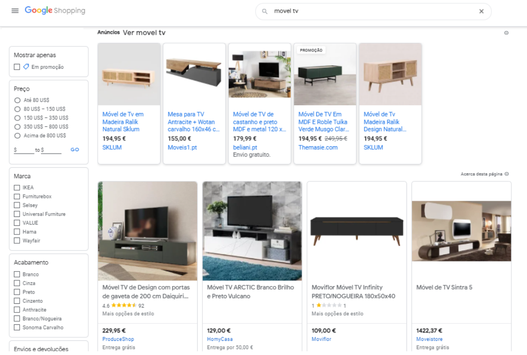 a sua empresa aparece no google shopping