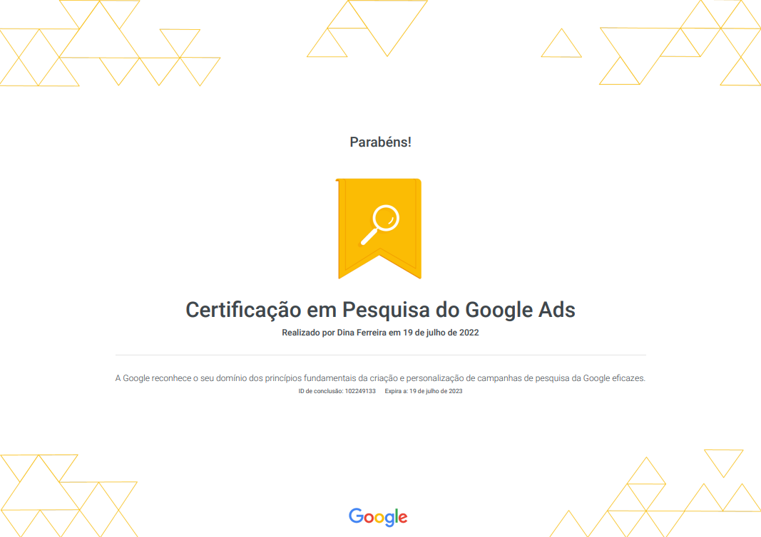 Certificação em Pesquisa do Google Ads 2022
